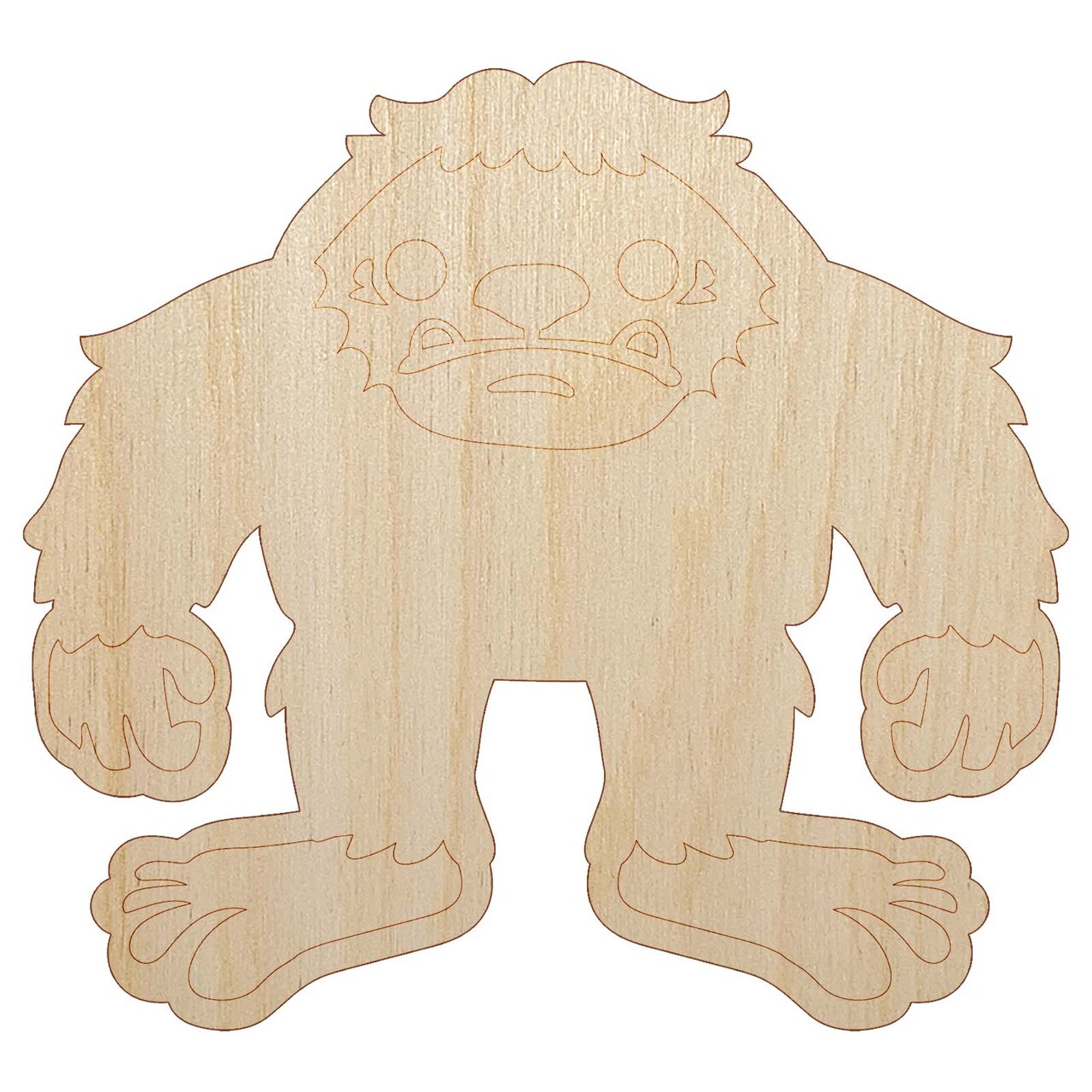 Bigfoot Sasquatch Cryptozoology Unfinished Wood Shape Piece Cutout for DIY Craft Projects